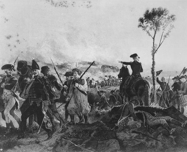 Illustration of the conflict at the Battle of Bennington