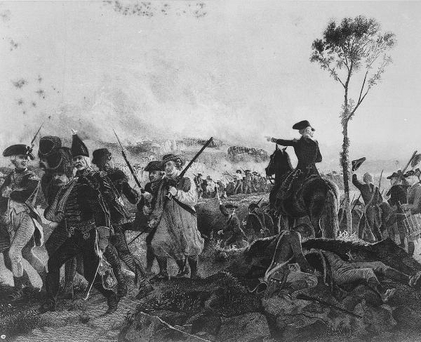 Illustration of the conflict at the Battle of Bennington