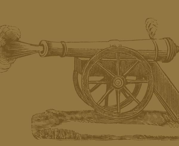 Illustration of a cannon exploding