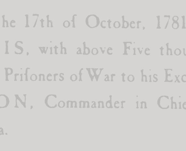 This is a text excerpt describing Cornwallis' surrender. 