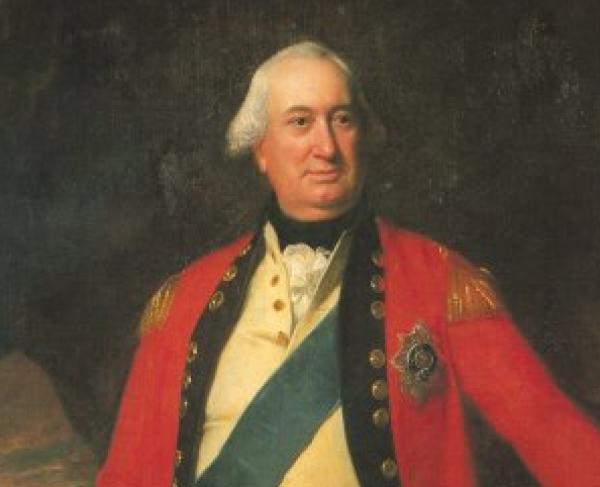 This is a painted portrait of Charles Cornwallis. 