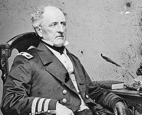 Photograph of Captain Franklin Buchanan, USN by Matthew Brady circa 1855-1861