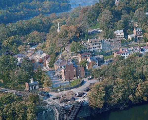 A view of Harpers Ferry from Maryland Heights