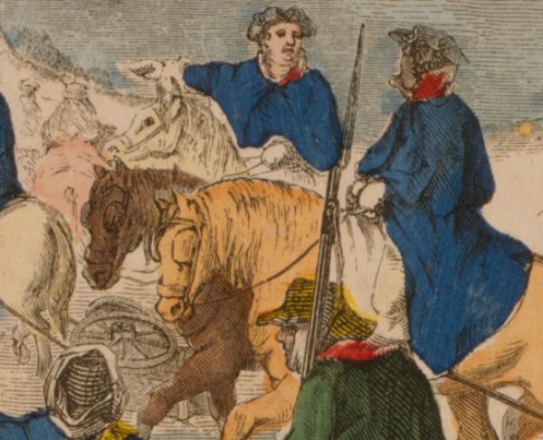 Henry Knox entering camp with artillery