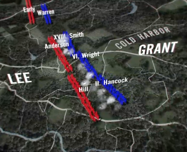 Screenshot from the Overland Campaign Animated Map