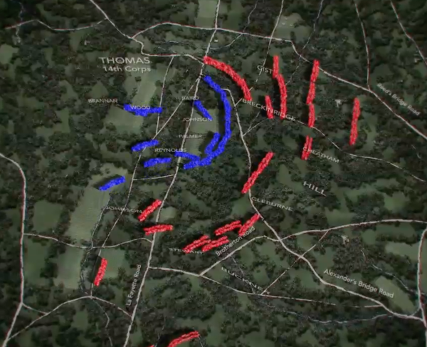 This is a screenshot of the Chickamauga animated map.
