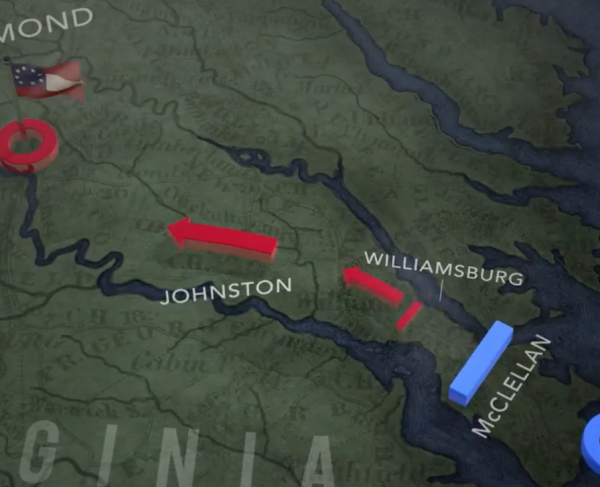 Screenshot of the Peninsula Campaign Animated Map