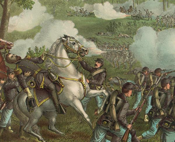 Painting of the Wilson's Creek Battle