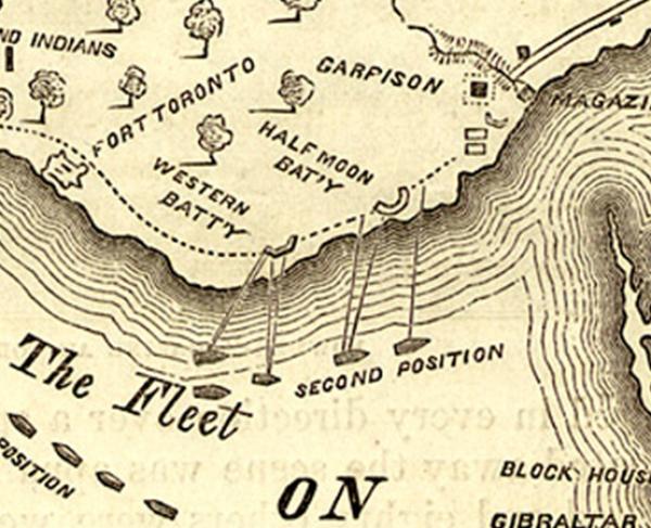 This image depicts a historic map of the York battlefield. 