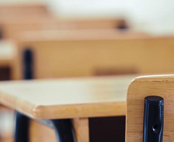 Desks in a classroom