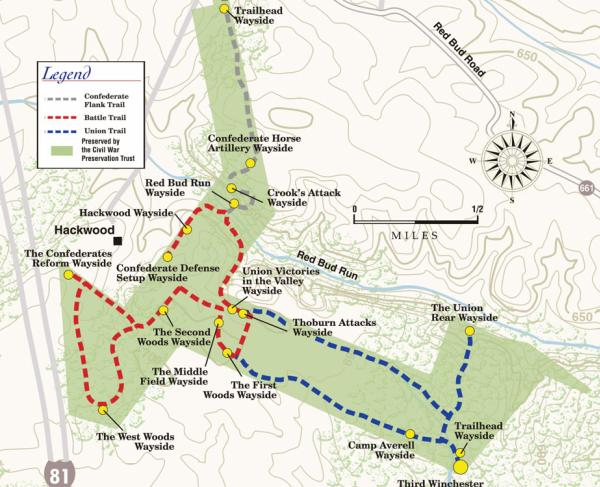 Third Winchester Battlefield Tour Map