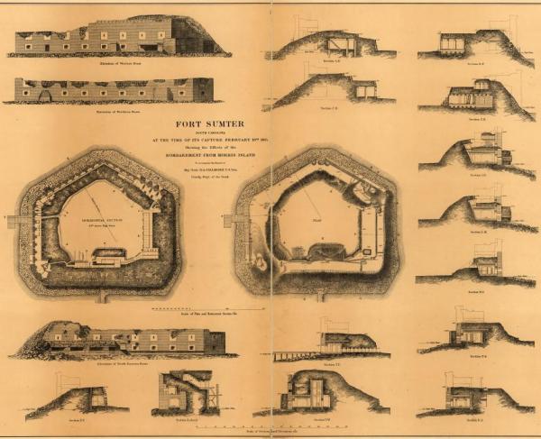 Drawing of Fort Sumter