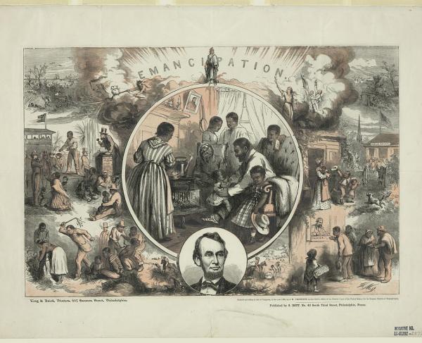 Emancipation, drawing by Thomas Nast