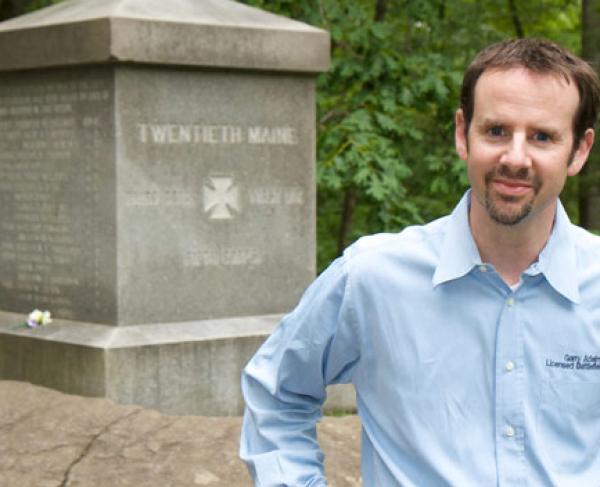 Garry at the 20th Maine Monument