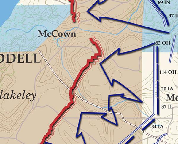 Fort Blakeley - April 9, 1865 Battle Map