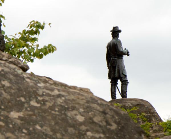 Warren Statue atop Little Round Top