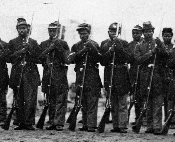 Photograph of United States Colored Troops at Port Hudson, Louisiana