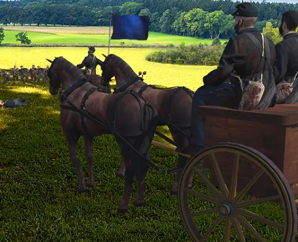 A scene from the Gettysburg AR Experience.