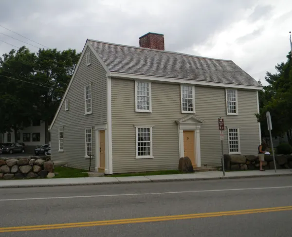 Exterior shot of the John Quincy Adams Birthplace