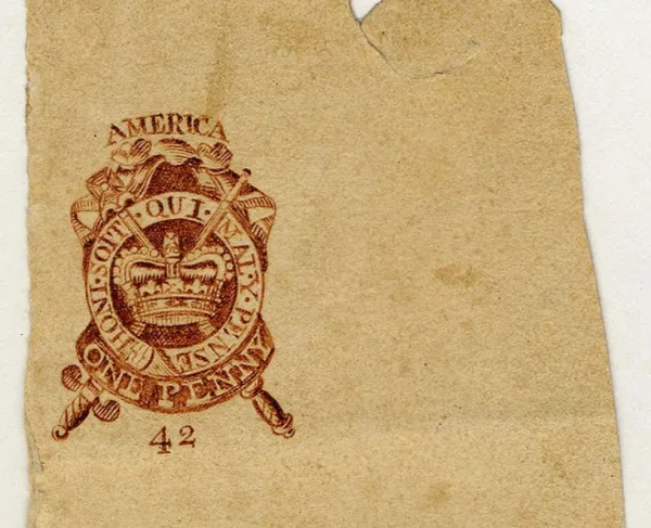 1p Stamp Act of 1765 proof