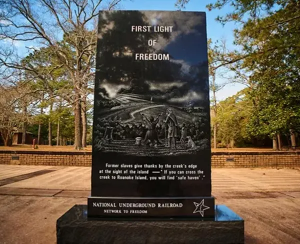 The First Light of Freedom Memorial on Roanoke Island/ Fort Raleigh National Historic Site