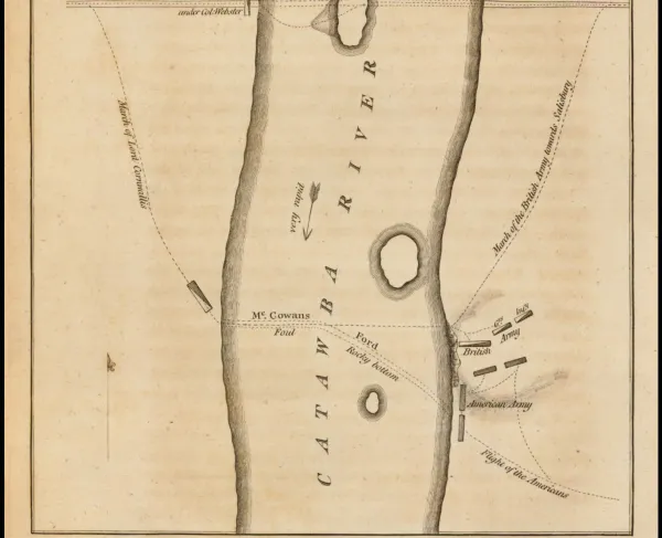 Sketch of the Catawba River at McCowan's Ford 