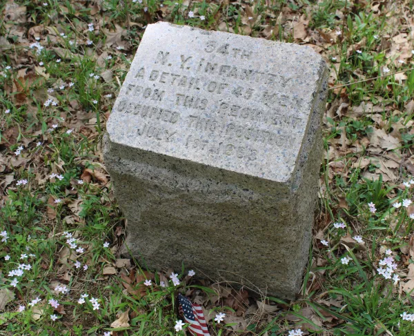 54th New York Infantry(Hiram Barney Rifles) at Gettysburg (Advanced Marker)