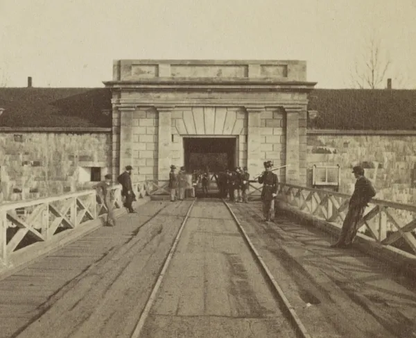 Fort Monroe, main entrance and bridge over which slaves escaped to freedom