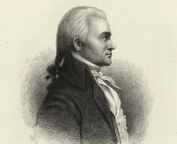 Nineteenth-century engraved portrait of Delaware statesman and Declaration of Independence signer Caesar Rodney.
