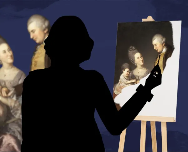 A still from the video Charles Willson Peale: Revolutionary Artist