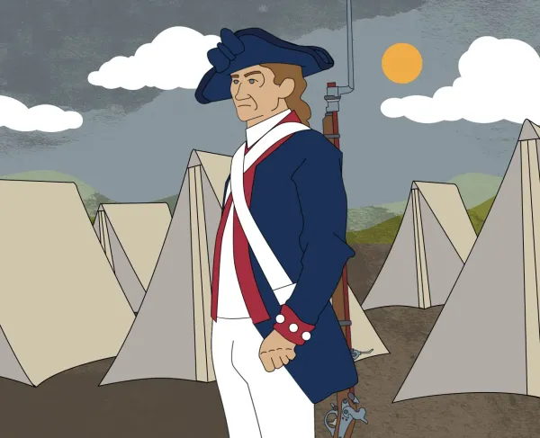 A still from the video Army Camps: Home Away From Home