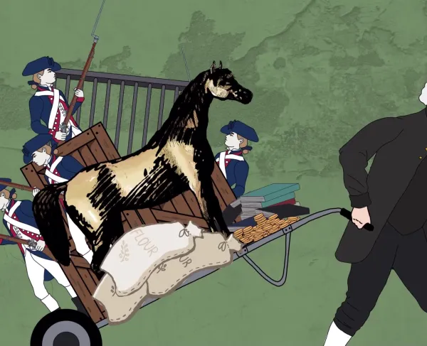 A still from the video The Board of War: Running the Revolution