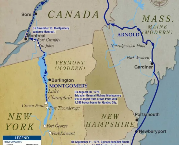 Arnold's Expedition to Quebec City | Sep 11 – Dec 31, 1775