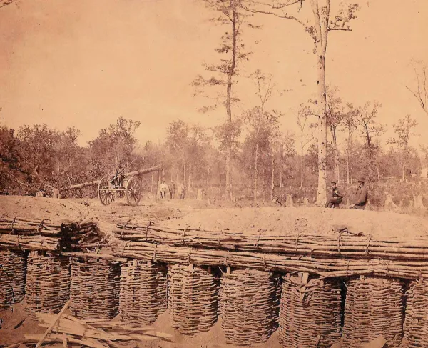 Photo of Battery Powell following the battle