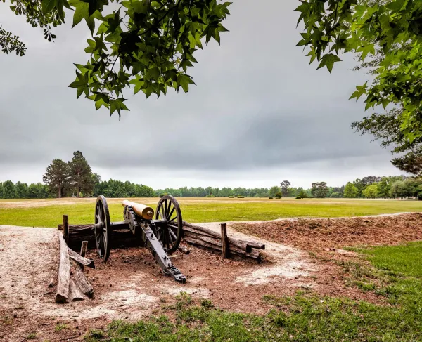 A cannon on the Bentonville Battlefield