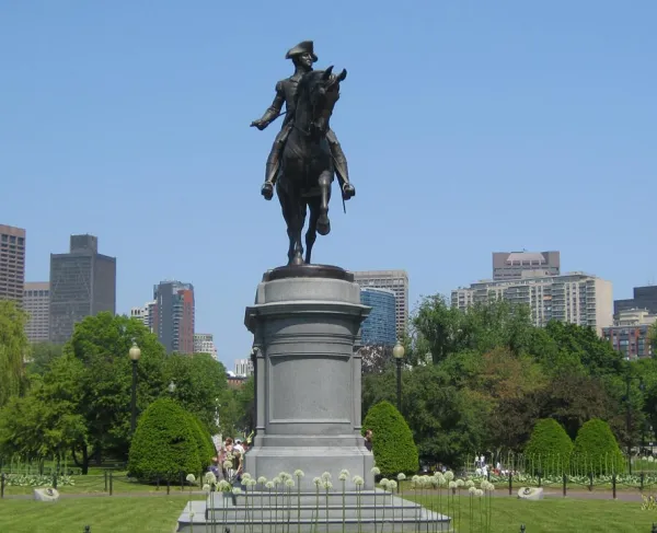 Equestrian statue of George Washington on the Boston Common
