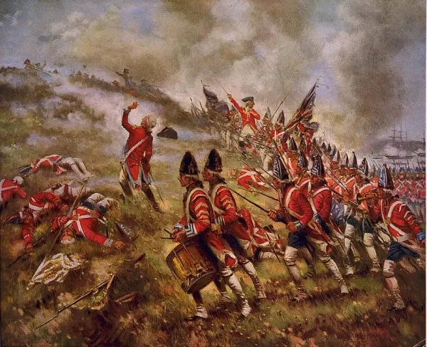 Battle of Bunker Hill. Painting by Edward Percy Moran.