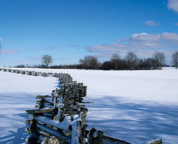 Snowy day at Camp Nelson
