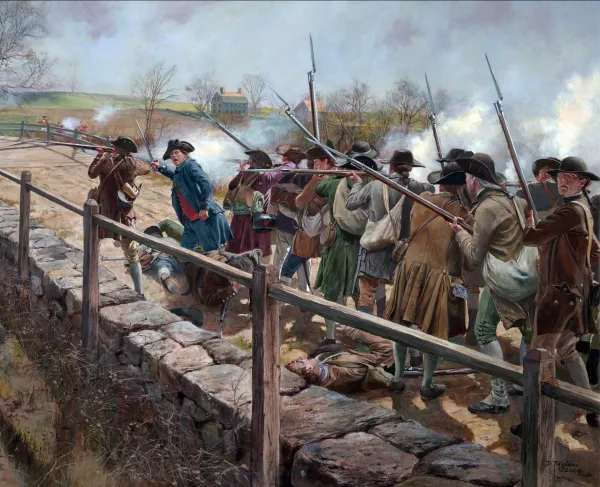 Don Troiani's "Concord Bridge, The Nineteenth of April, 1775" 