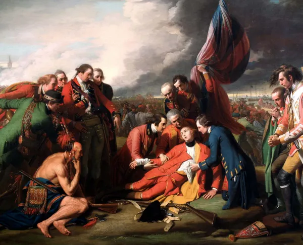 Death of General Wolfe as he is surrounded by his subordinates