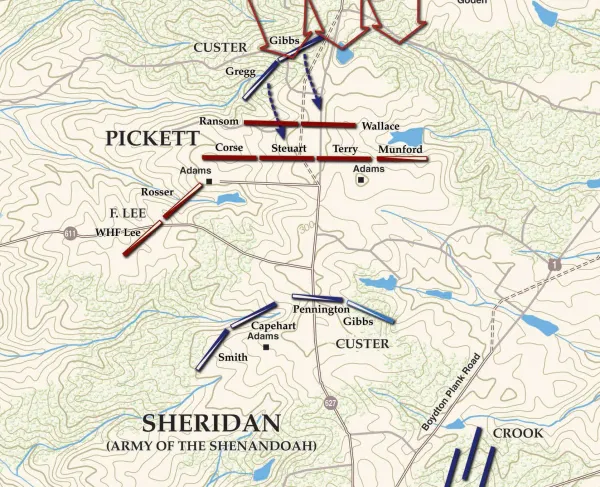 Dinwiddie Court House | Third and Final Positions | Mar 31, 1865