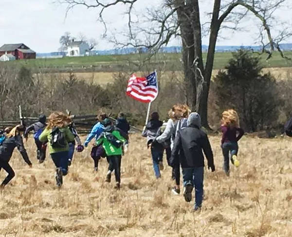 Students on a field trip
