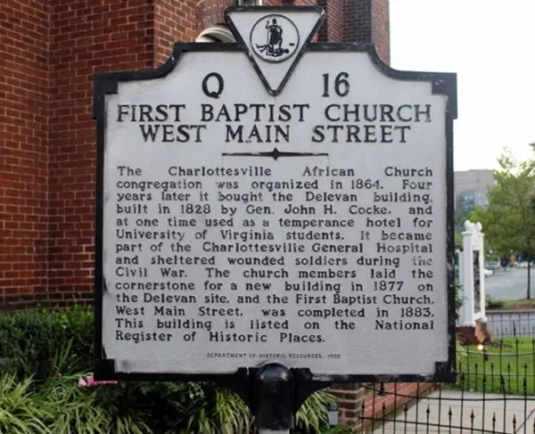 First Baptist Church - West Main Street Historic Highway Marker