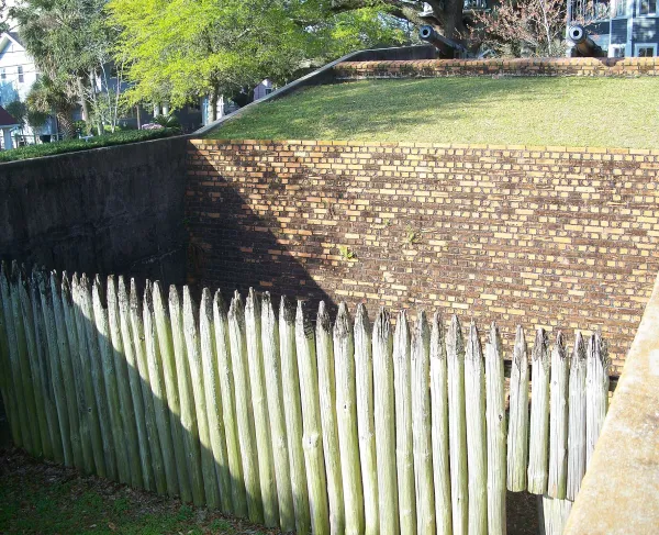 Reconstruction of Fort George in Pensacola, Florida. 