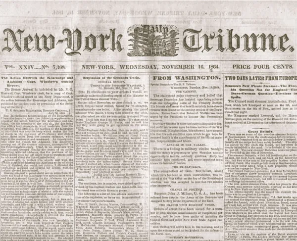 New York Tribune 1864