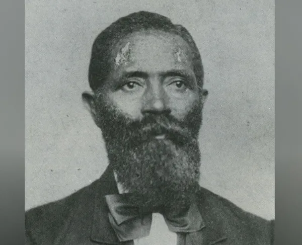 Portrait of George Teamoh (1817-after 1887); born a slave, worked as the Norfolk Navy Yard and other military installations. Teamoh wrote his autobiography and served in the Virginia legislature during the Reconstruction era.