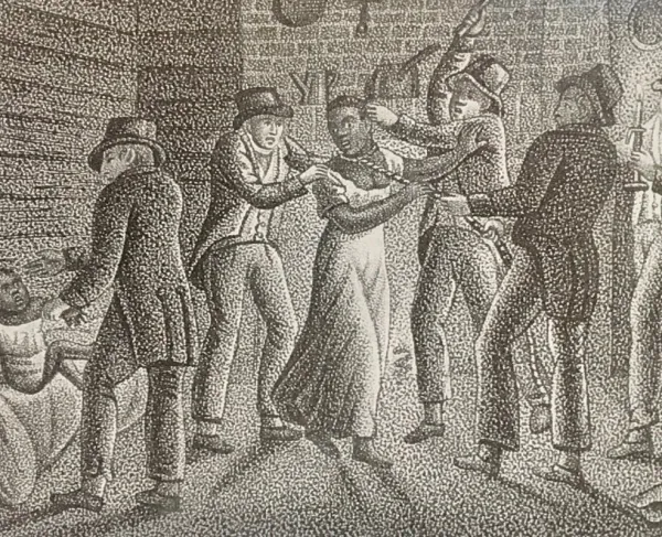lllustration by Alexander Rider from Jesse Torrey’s Portraiture of Domestic Slavery in the United States (1817).