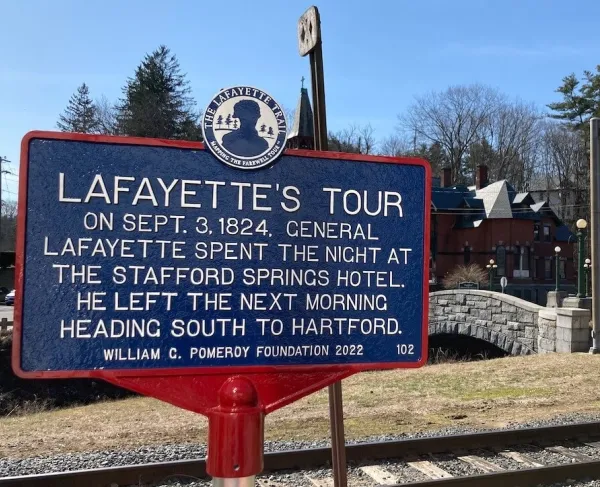 Lafayette Tour Marker, Stafford Springs