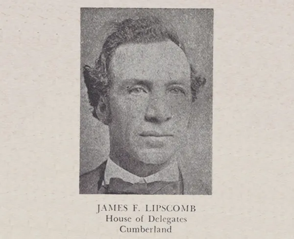 This photograph of James F. Lipscomb was published in Luther Porter Jackson's Negro Office-Holders in Virginia, 1865–1895 (1945). Lipscomb served as a member of the House of Delegates representing Cumberland County from 1869 to 1877.