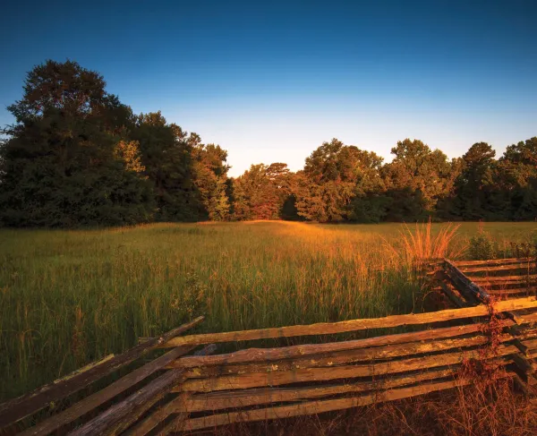 Mansfield Battlefield at sunset